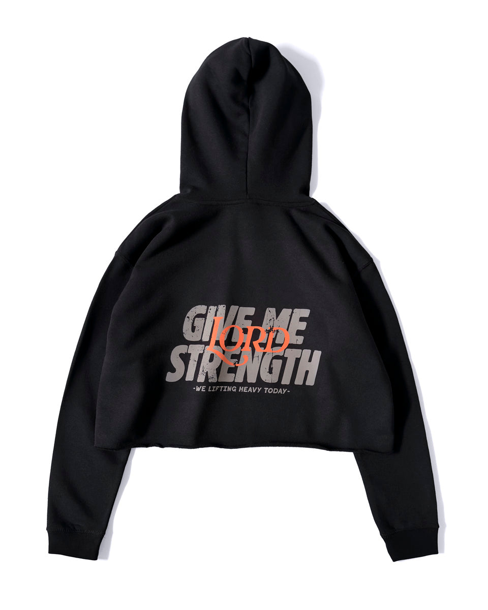 .Give Me Strength Crop Hoodie