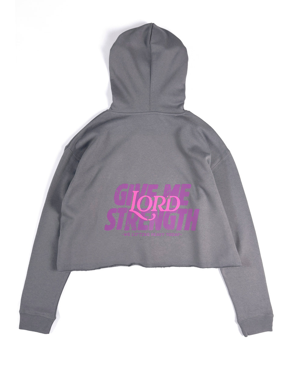 .Give Me Strength Crop Hoodie