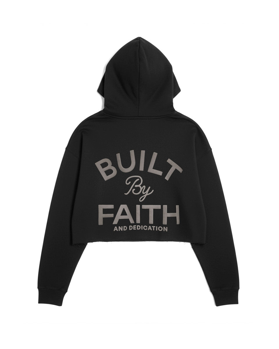.Built By Faith Crop Hoodie