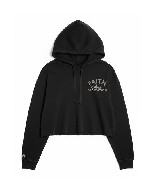 .Built By Faith Crop Hoodie