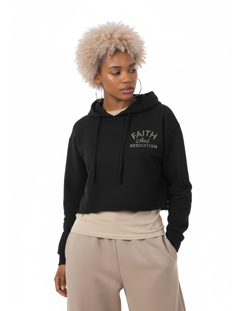 .Built By Faith Crop Hoodie
