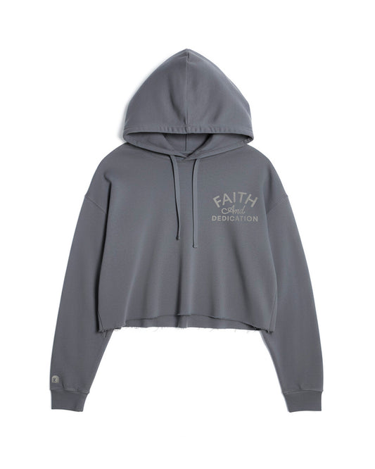 .Built By Faith Crop Hoodie